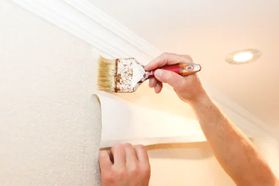 Pose de papier peint à Vergongheon — revêtements muraux et toiles de verre